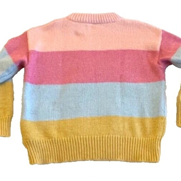 ROXY Pastel Striped Womens Sweater Pink/Blue/Yellow; Size S - Picture 6 of 6